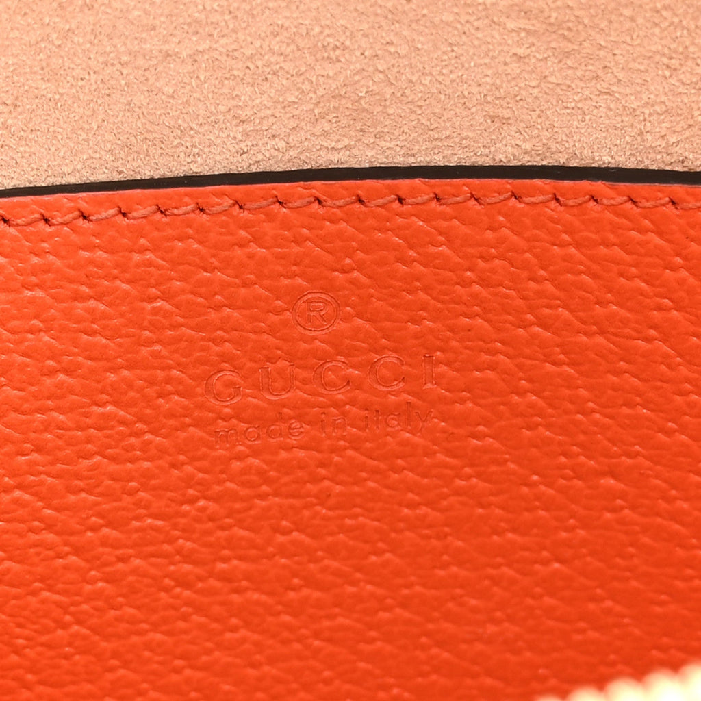 Textured Dollar Calfskin Mini Diana Dome Tote Bag Deep Orange Spicy Cyclamin