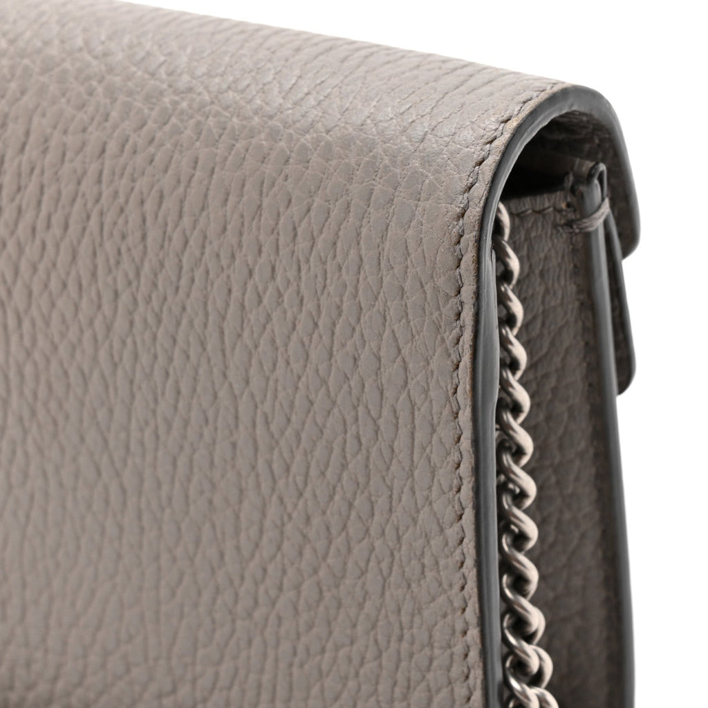 Dollar Calfskin Crystal Super Mini Dionysus Shoulder Bag Dusty Grey Black Diamond