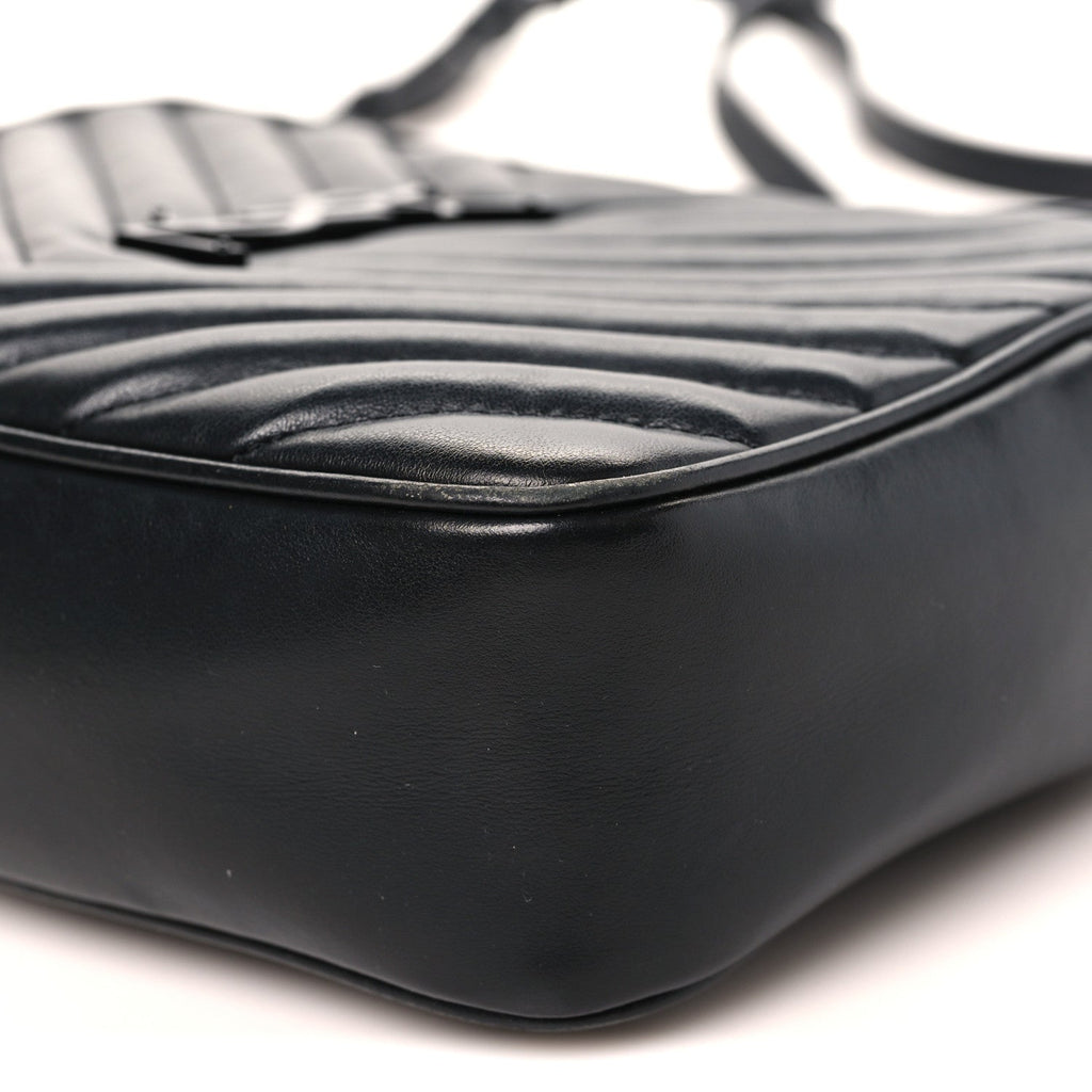 Calfskin Matelasse Monogram Monochrome Lou Camera Bag Black
