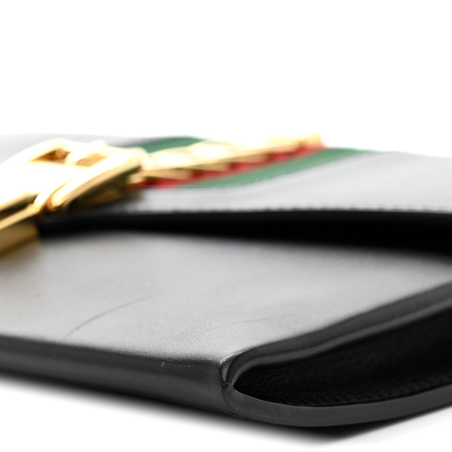Calfskin Small Sylvie Wristlet Clutch Black