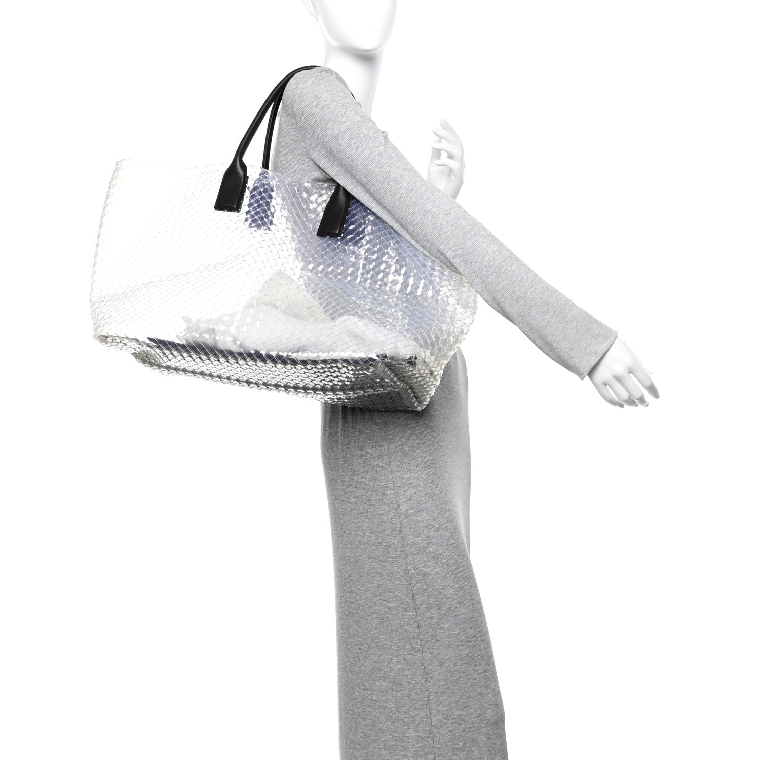 PVC Nappa Intrecciato Large Cabat Transparent Fondente