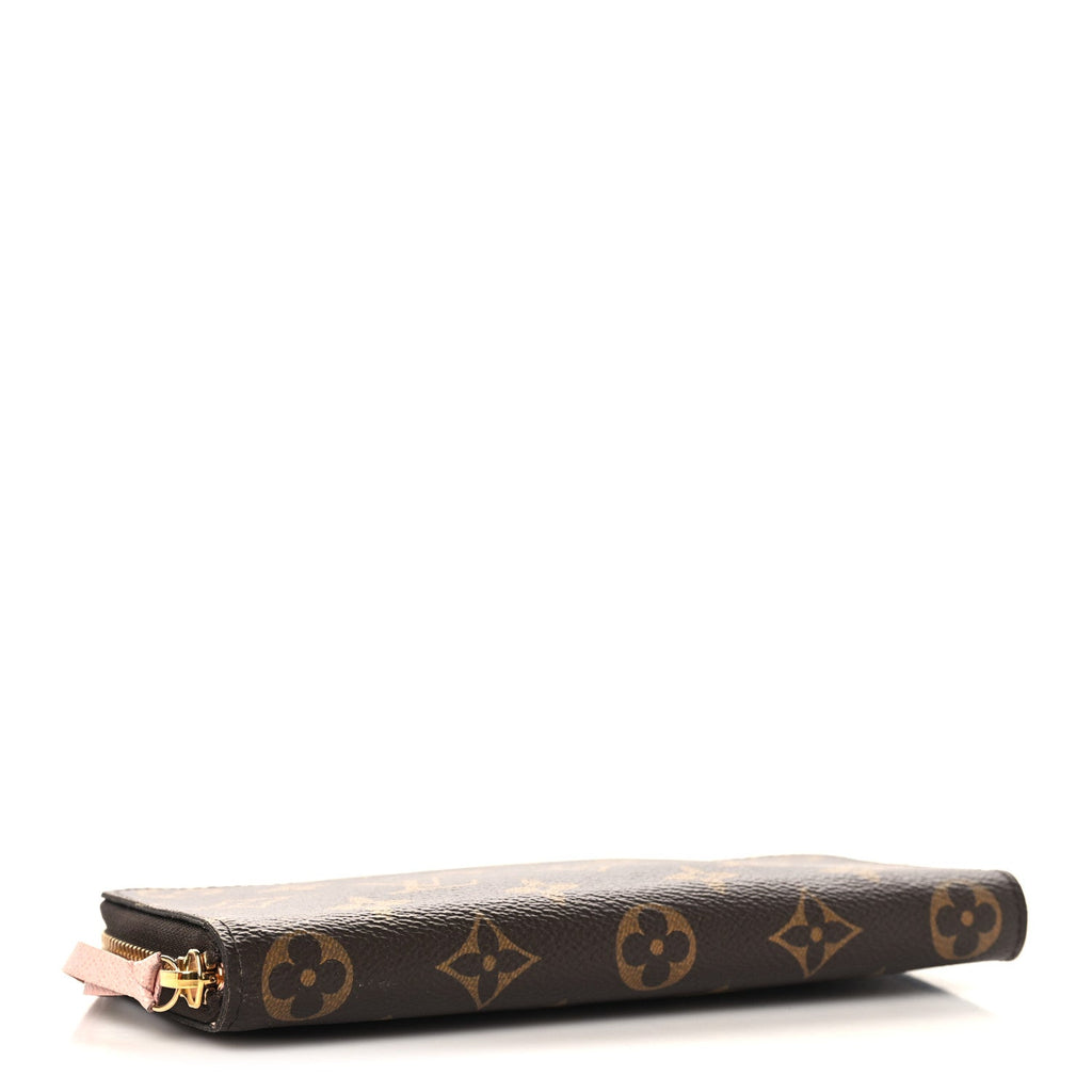 Monogram Clemence Wallet Rose Ballerine