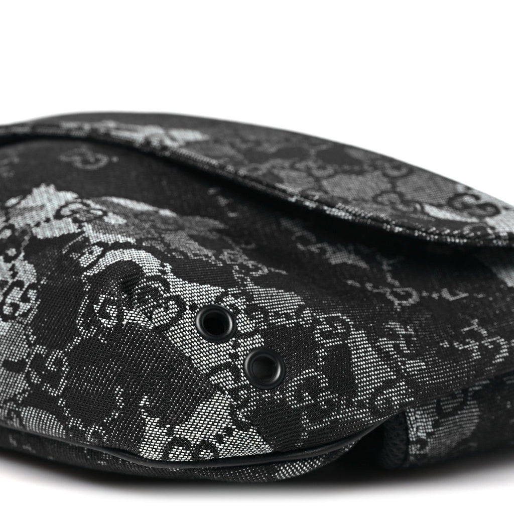 Denim Monogram Web Belt Bag Blue Multicolor