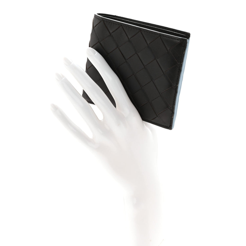 Nappa Intrecciato Bi-Fold Wallet Ebano