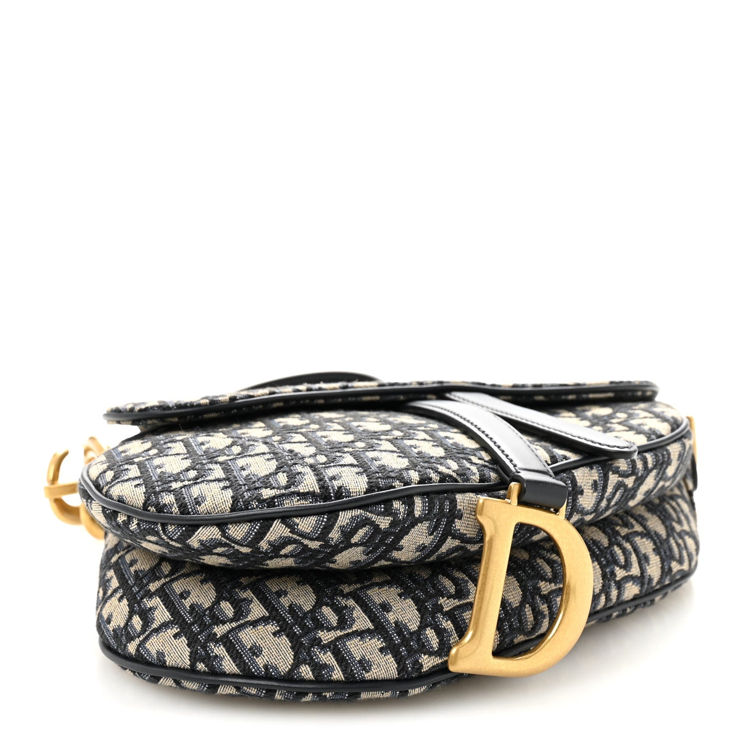 Oblique Saddle Bag With Strap Blue