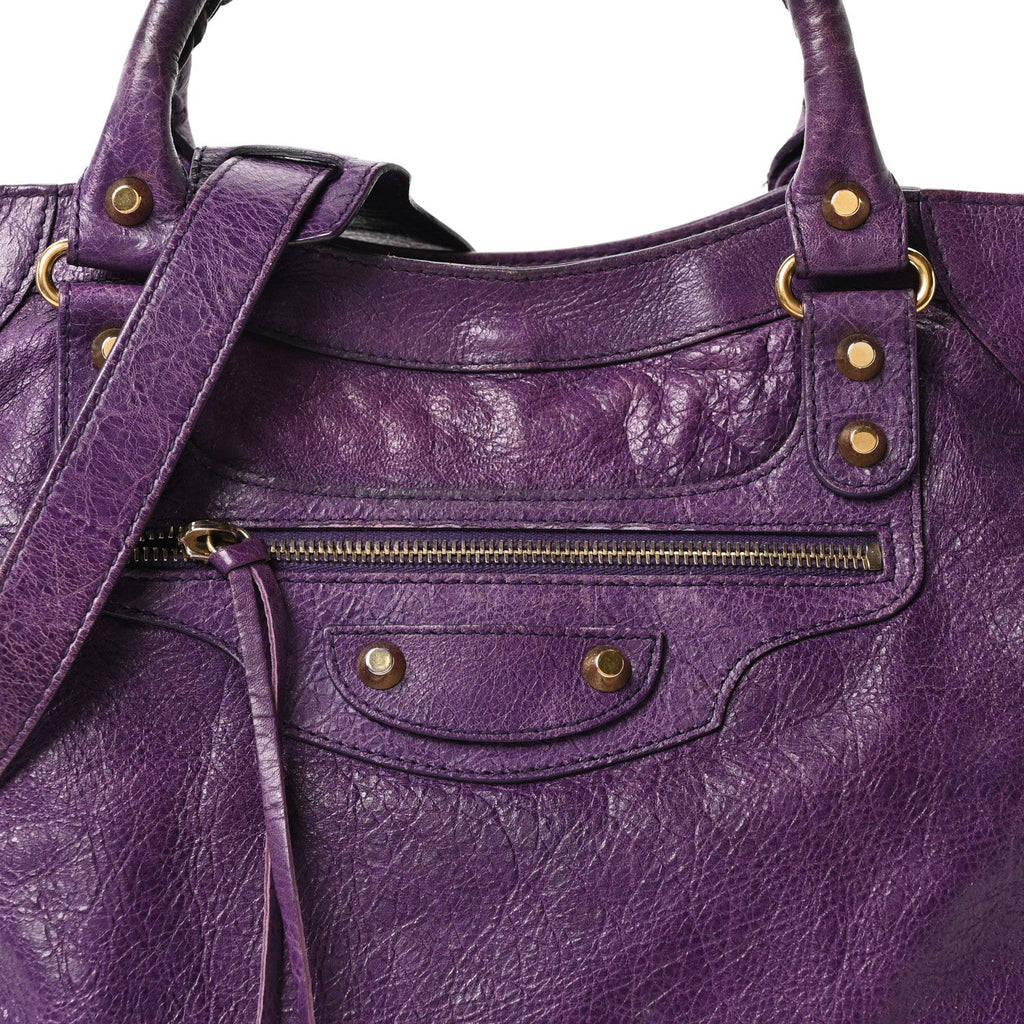 Agneau Classic Gold Hardware Velo Dark Violet