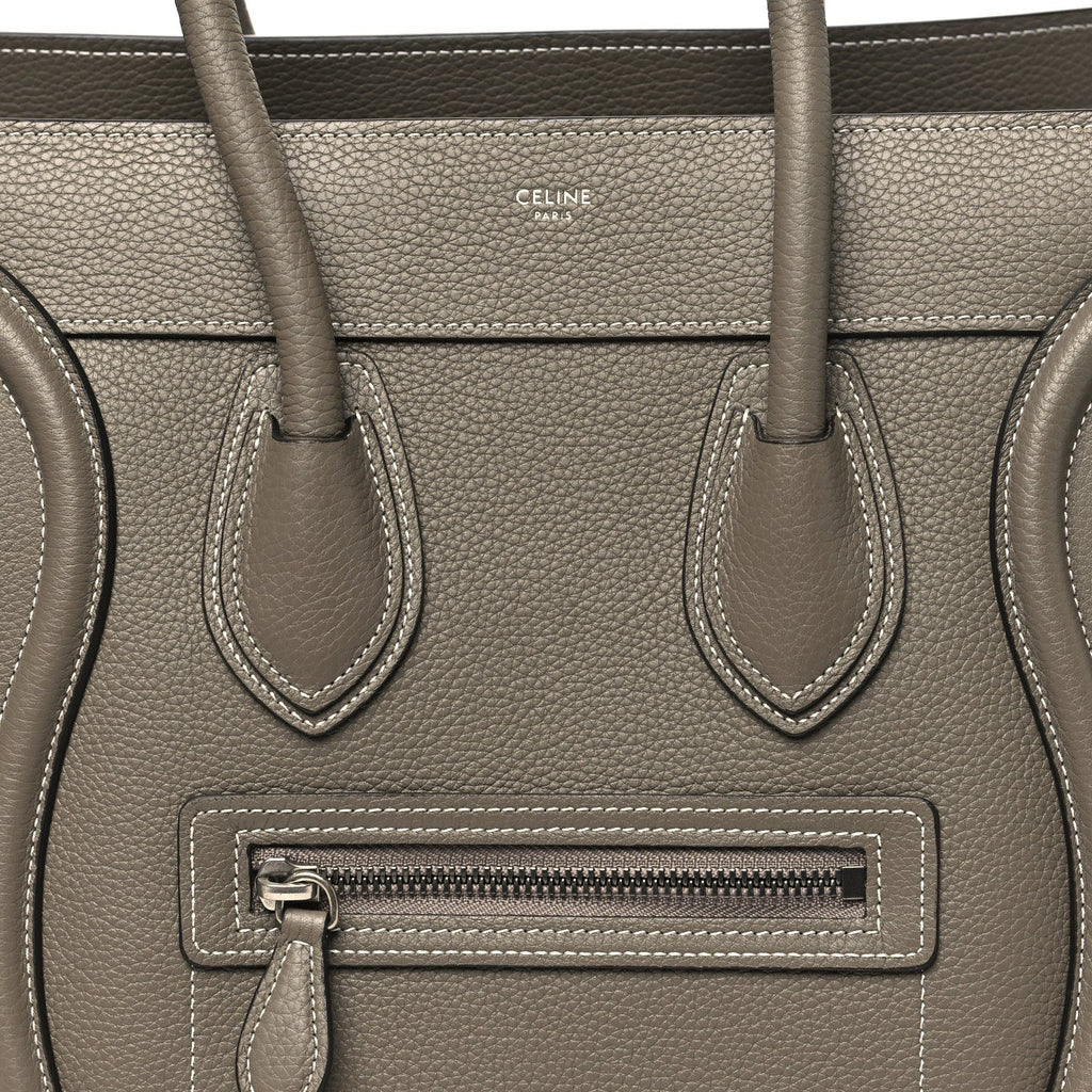 Drummed Calfskin Micro Luggage Souris