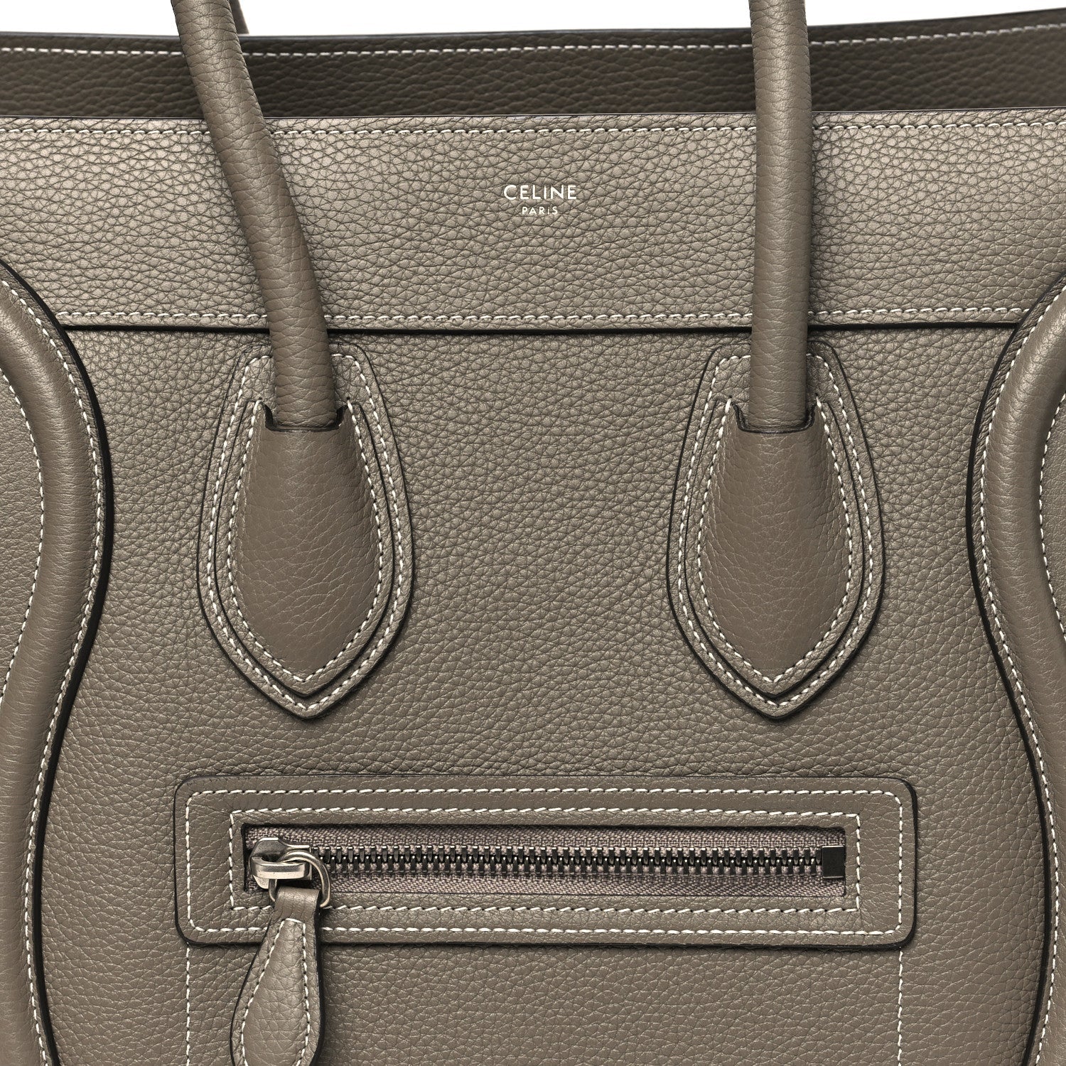 Drummed Calfskin Micro Luggage Souris