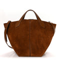 Suede Large Chelsea Tote Saddle