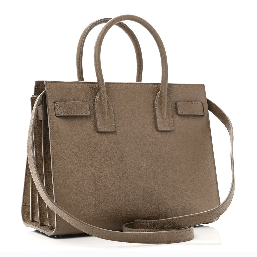 Grained Calfskin Baby Sac De Jour Taupe