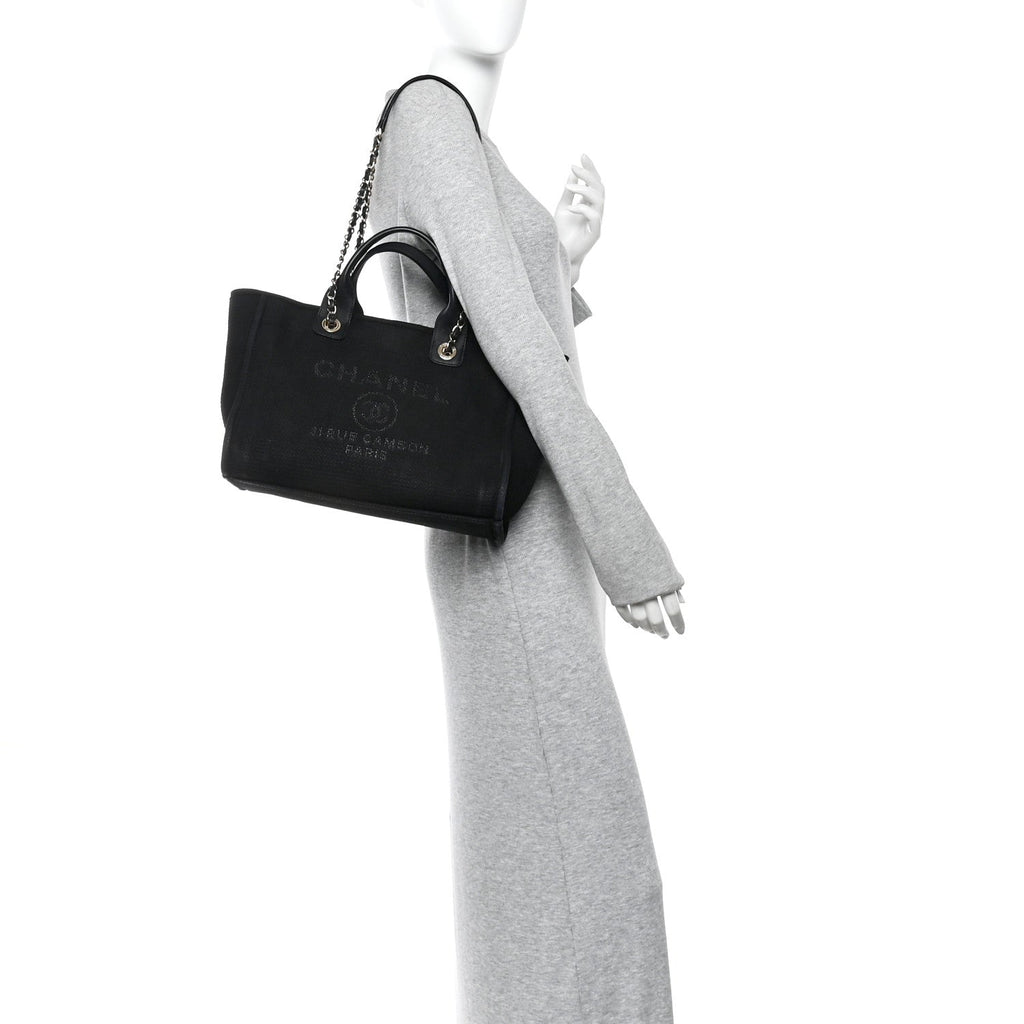 Mixed Fibers Small Deauville Tote Black