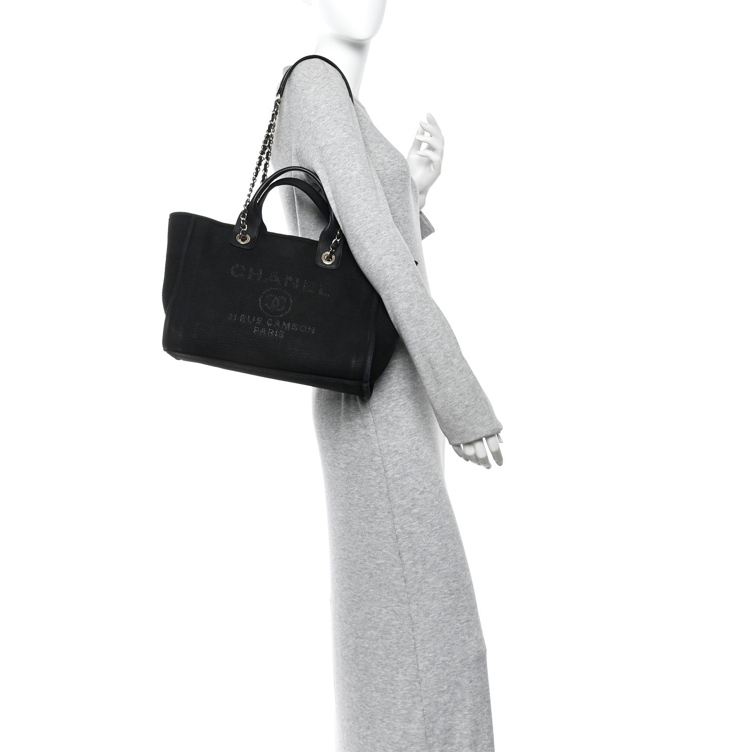 Mixed Fibers Small Deauville Tote Black