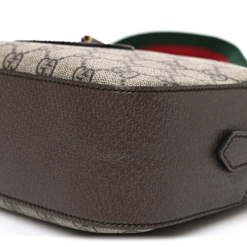 GG Supreme Monogram Web Neo Vintage Shoulder Bag Beige New Acero Crop