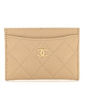 Caviar Quilted  Holder Beige