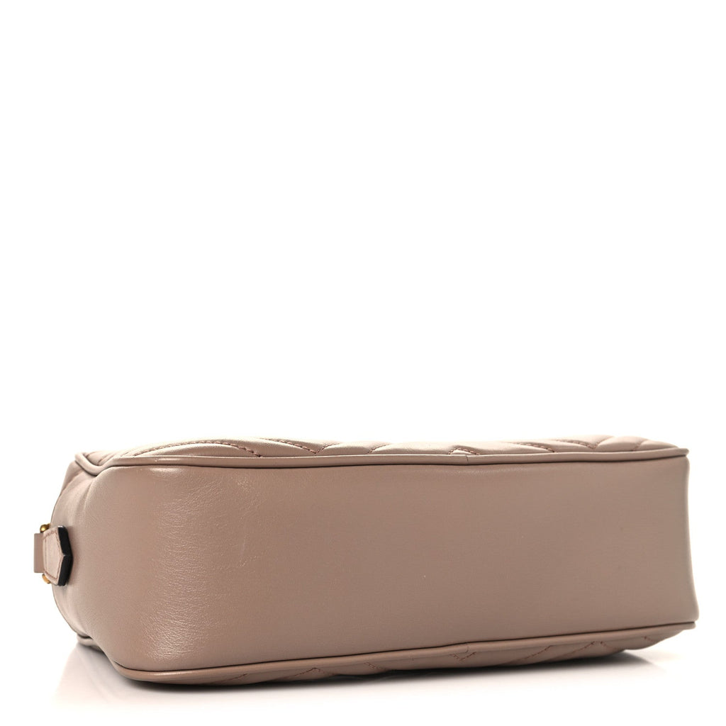 Calfskin Matelasse Small GG Marmont Chain Shoulder Bag Porcelain Rose