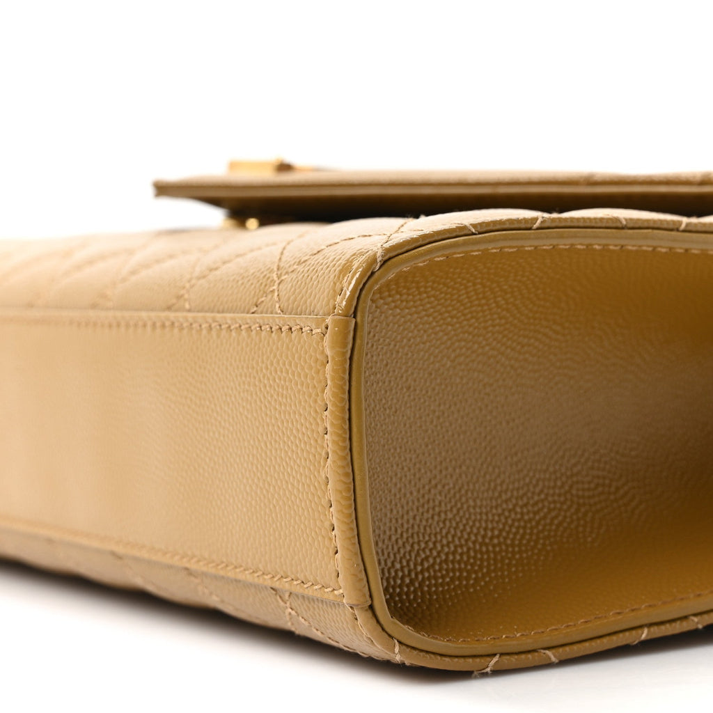 Grain De Poudre Textured Mixed Matelasse Triquilt Medium Monogram Satchel Old Oil