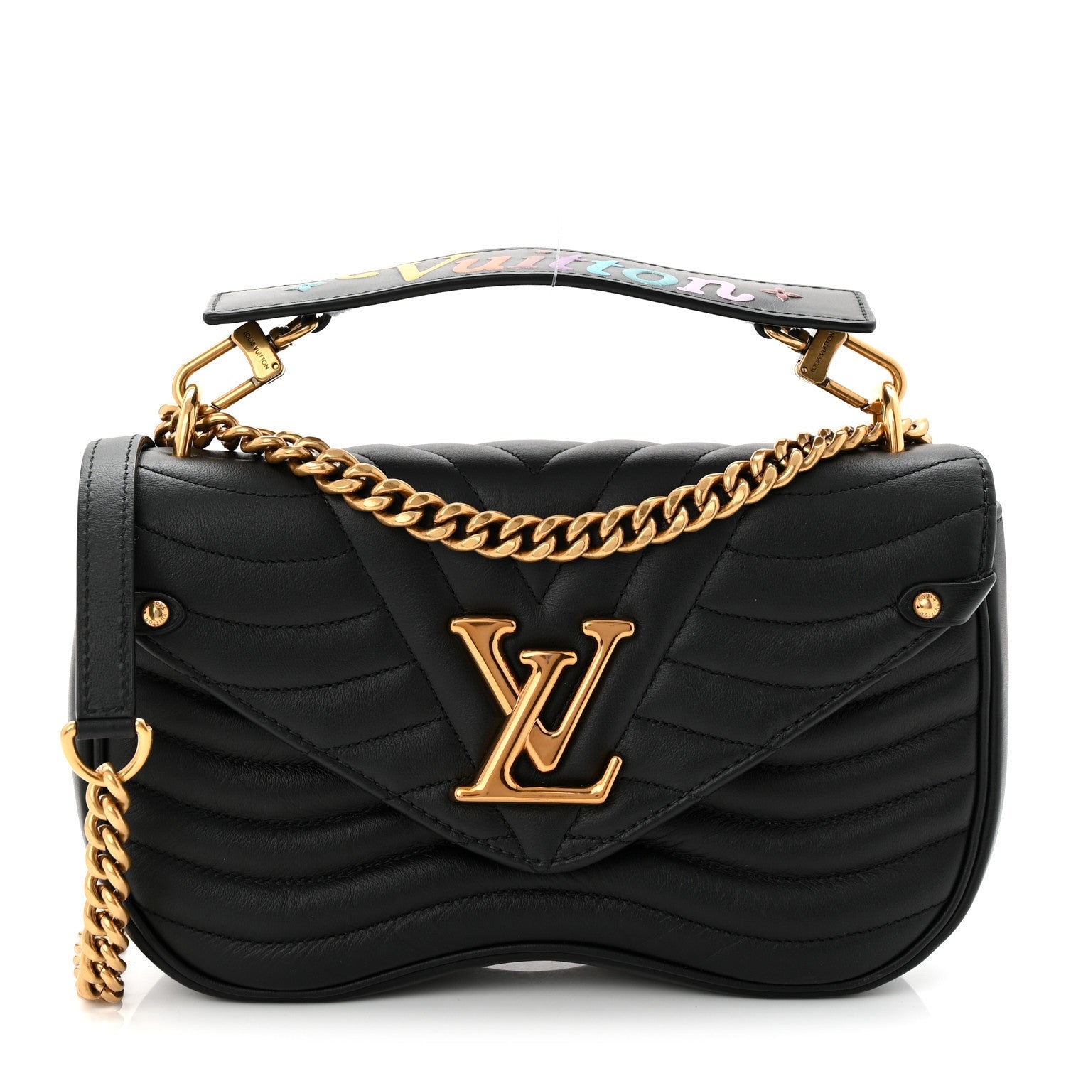 Calfskin New Wave Chain PM Black