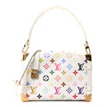 LV x TM Cowhide Monogram Multicolor Side Trunk MM White