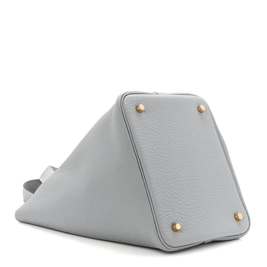 Taurillon Clemence Picotin Lock 22 MM Gris Pantin