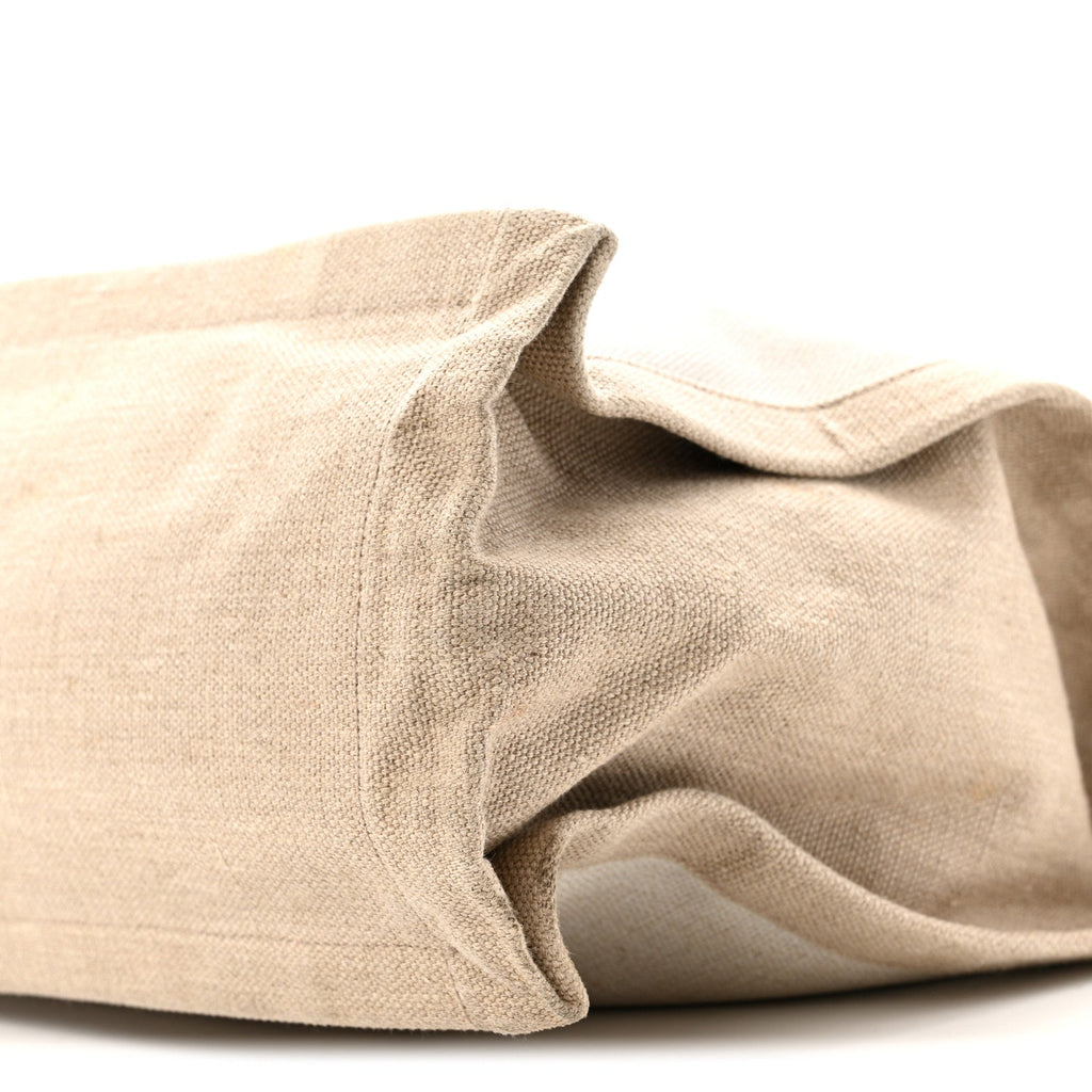Linen Calfskin Rive Gauche Tote Optic White