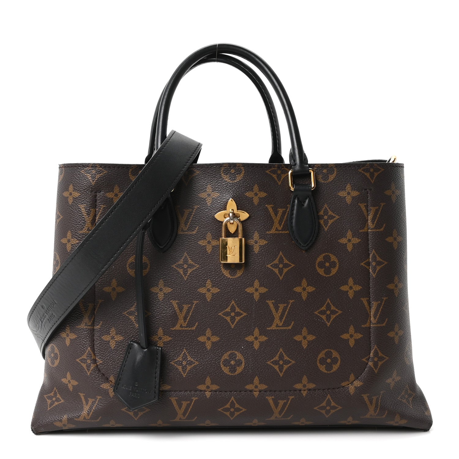 Monogram Flower Tote Black