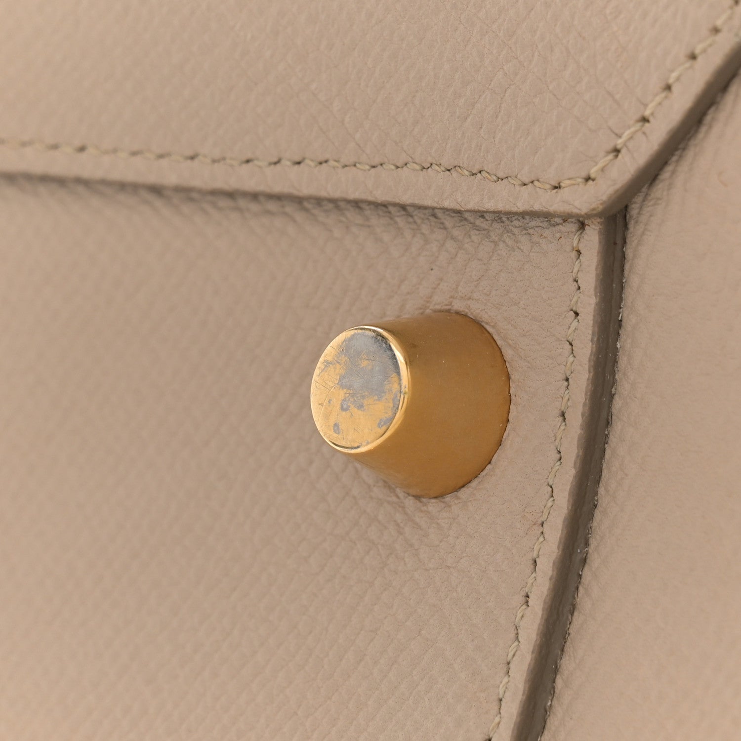 Grained Calfskin Mini Belt Bag Light Taupe