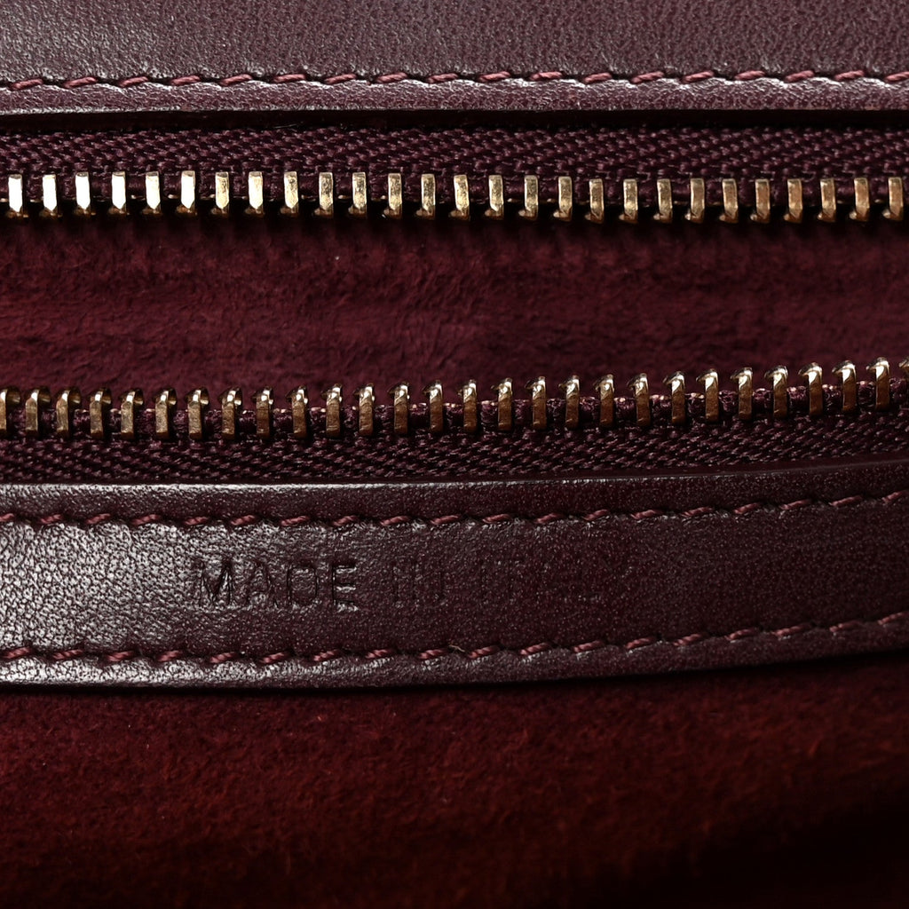 Lambskin Studded Medium Diorama Flap Bag Burgundy