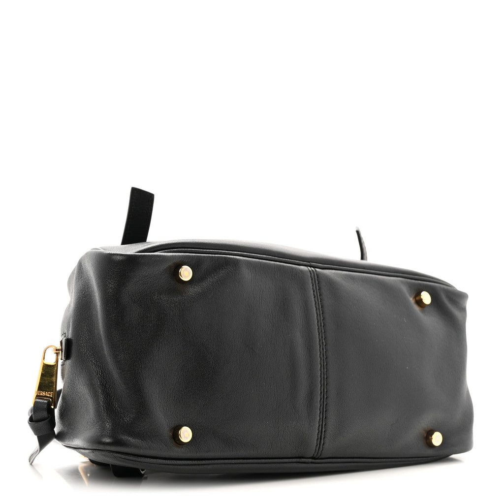 Lambskin Tag Bowling Bag Black