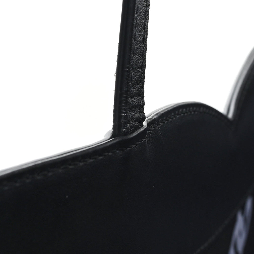 DOLCE GABBANA Calfskin DG Logo Shopper Tote Black