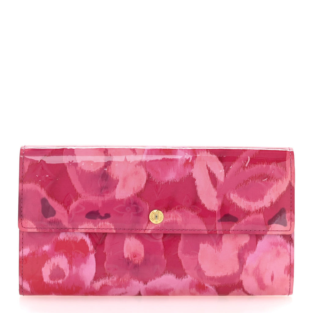 Vernis Ikat Sarah Wallet Rose Velours