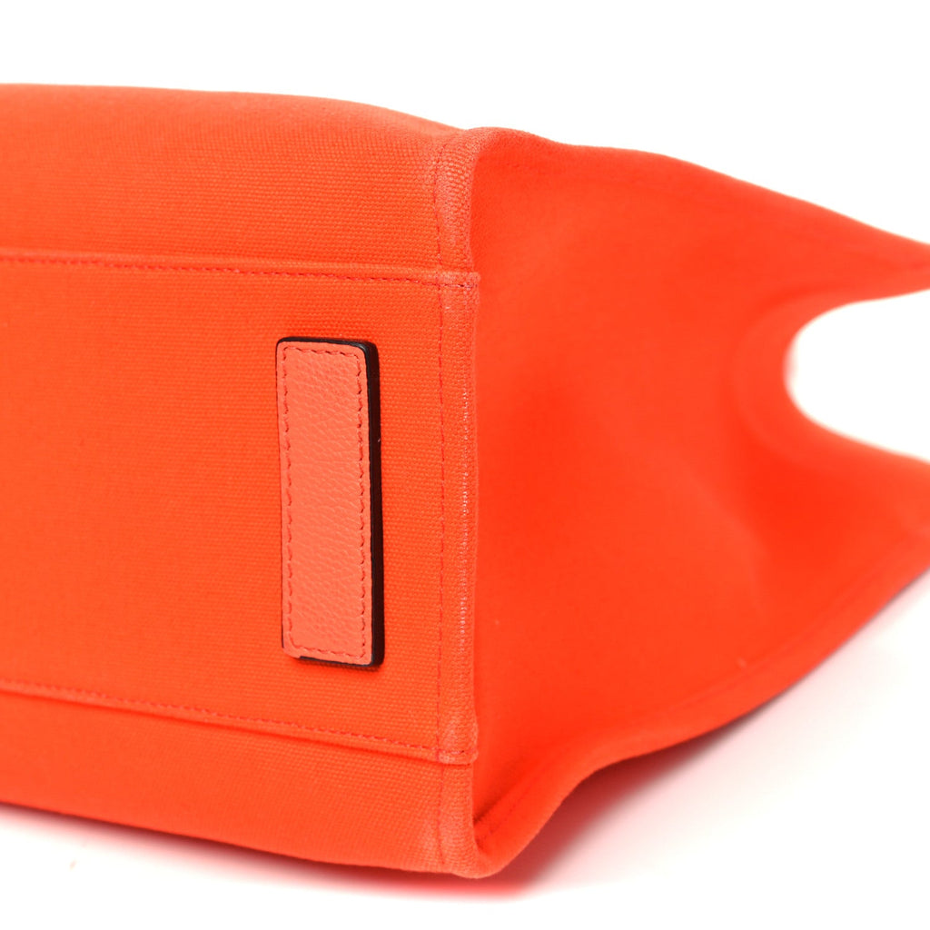 Canvas Calfskin La Medusa Tote Bag Orange