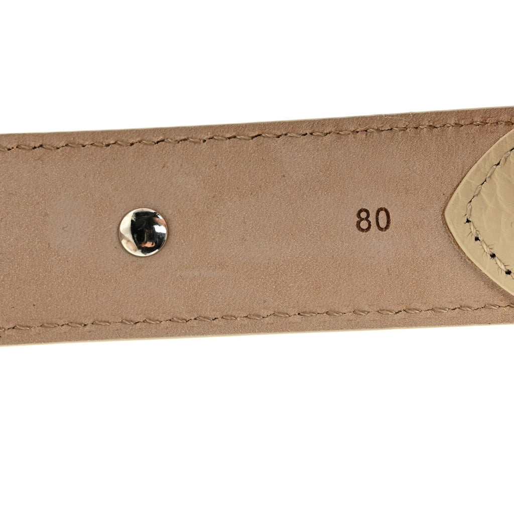 Calfskin Studded Benny Belt 80 32 Dark Ivory