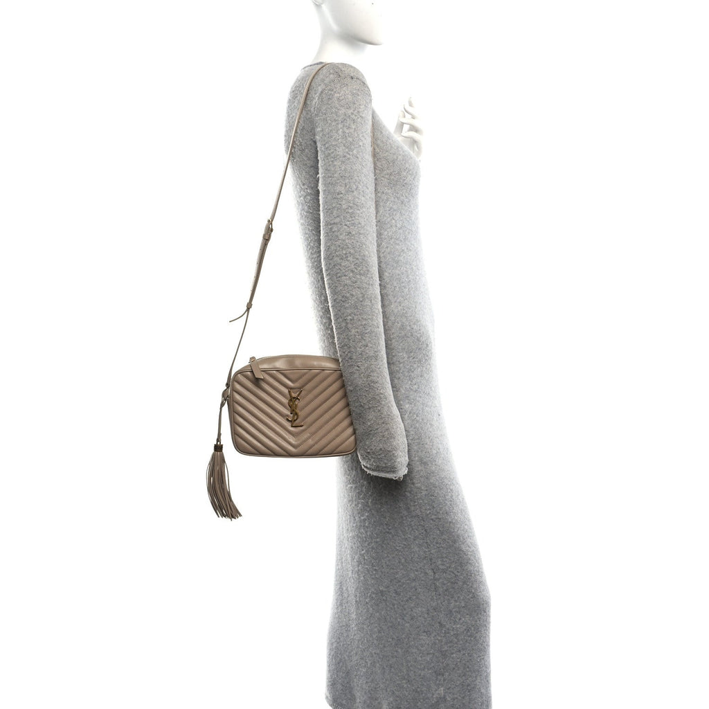 Calfskin Matelasse Monogram Lou Camera Bag Nude Powder