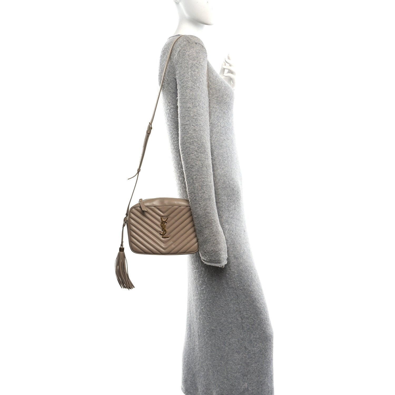 Calfskin Matelasse Monogram Lou Camera Bag Nude Powder