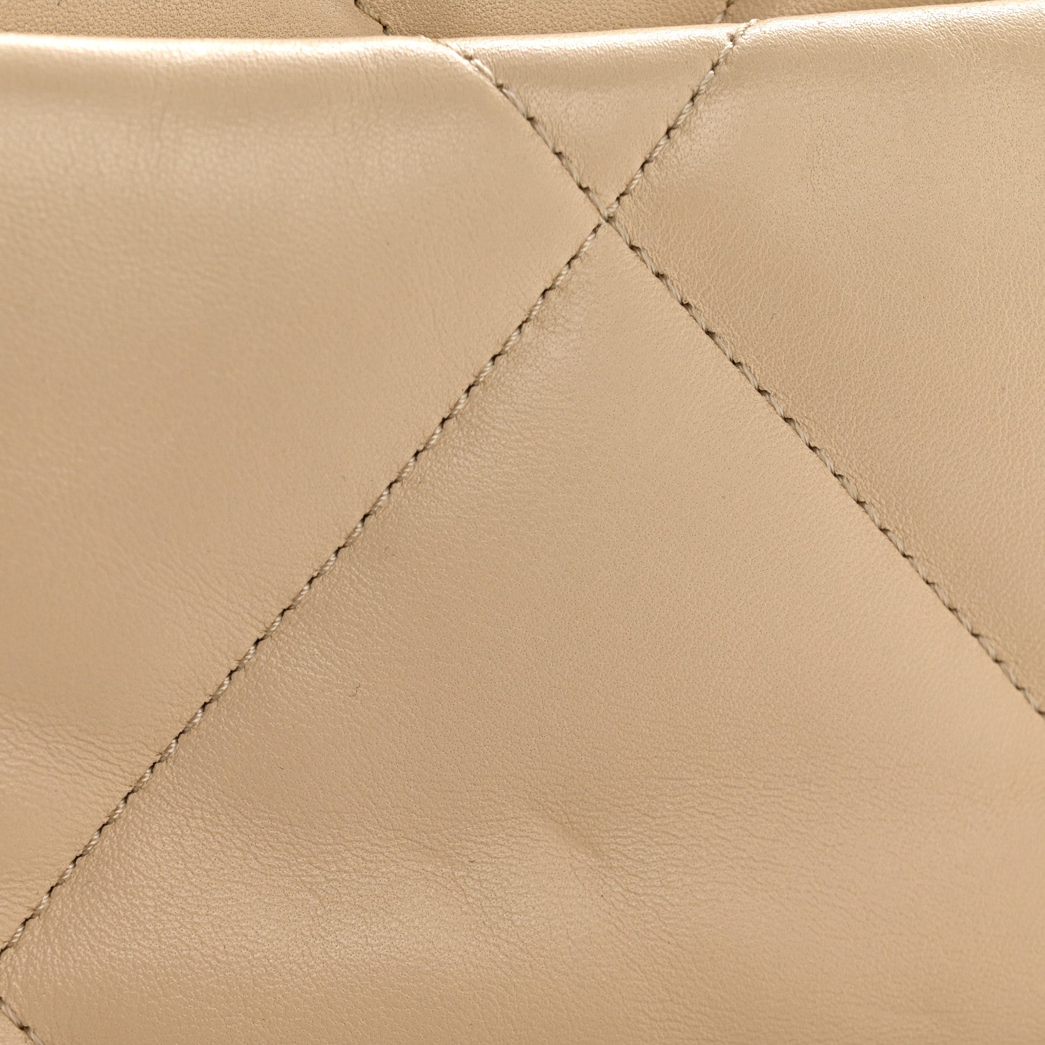 Lambskin Quilted Medium Chanel 19 Flap Beige