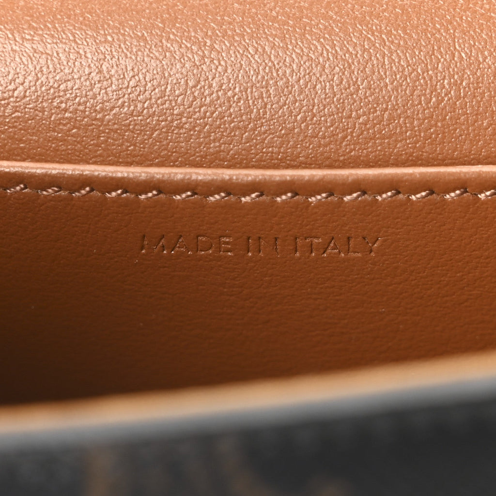Triomphe Canvas Calfskin Mini Triomphe Tan