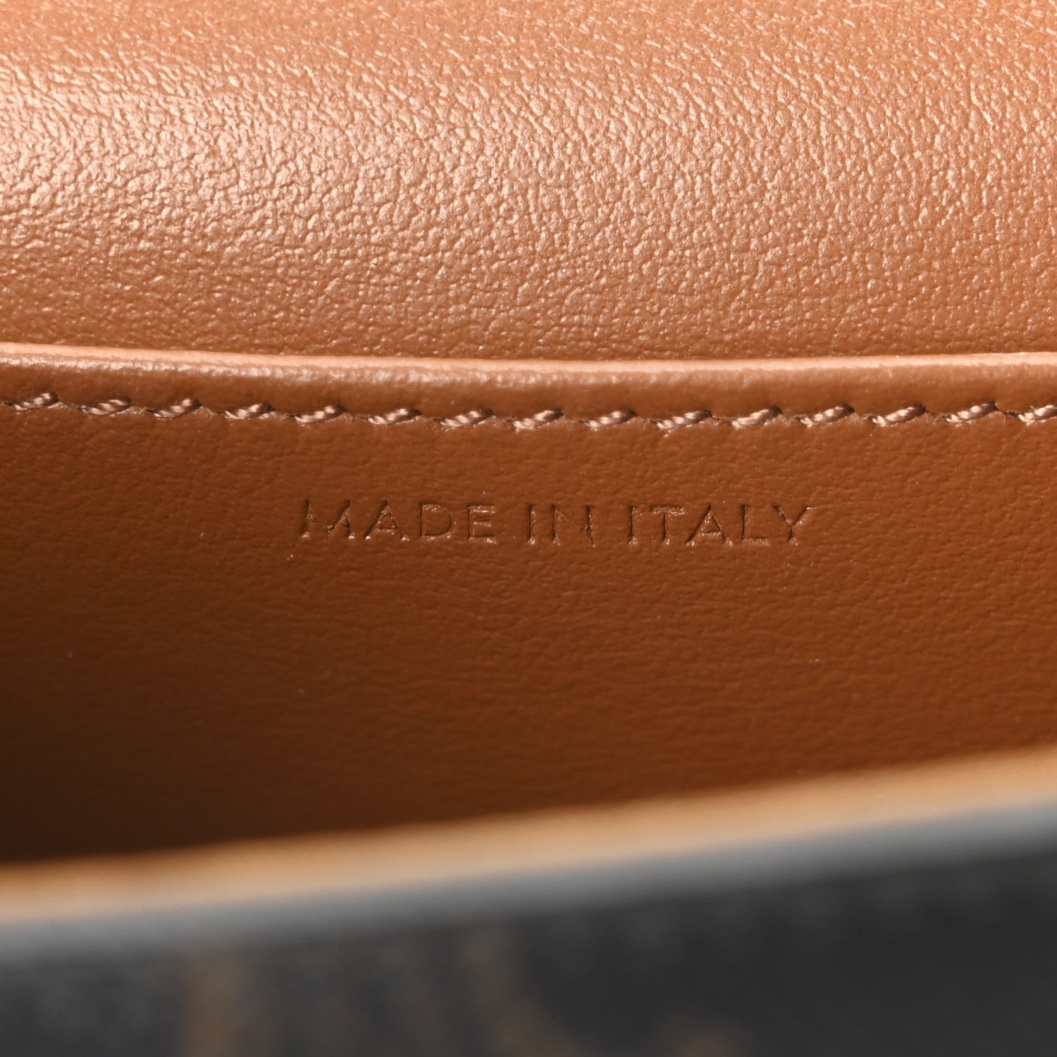 Triomphe Canvas Calfskin Mini Triomphe Tan