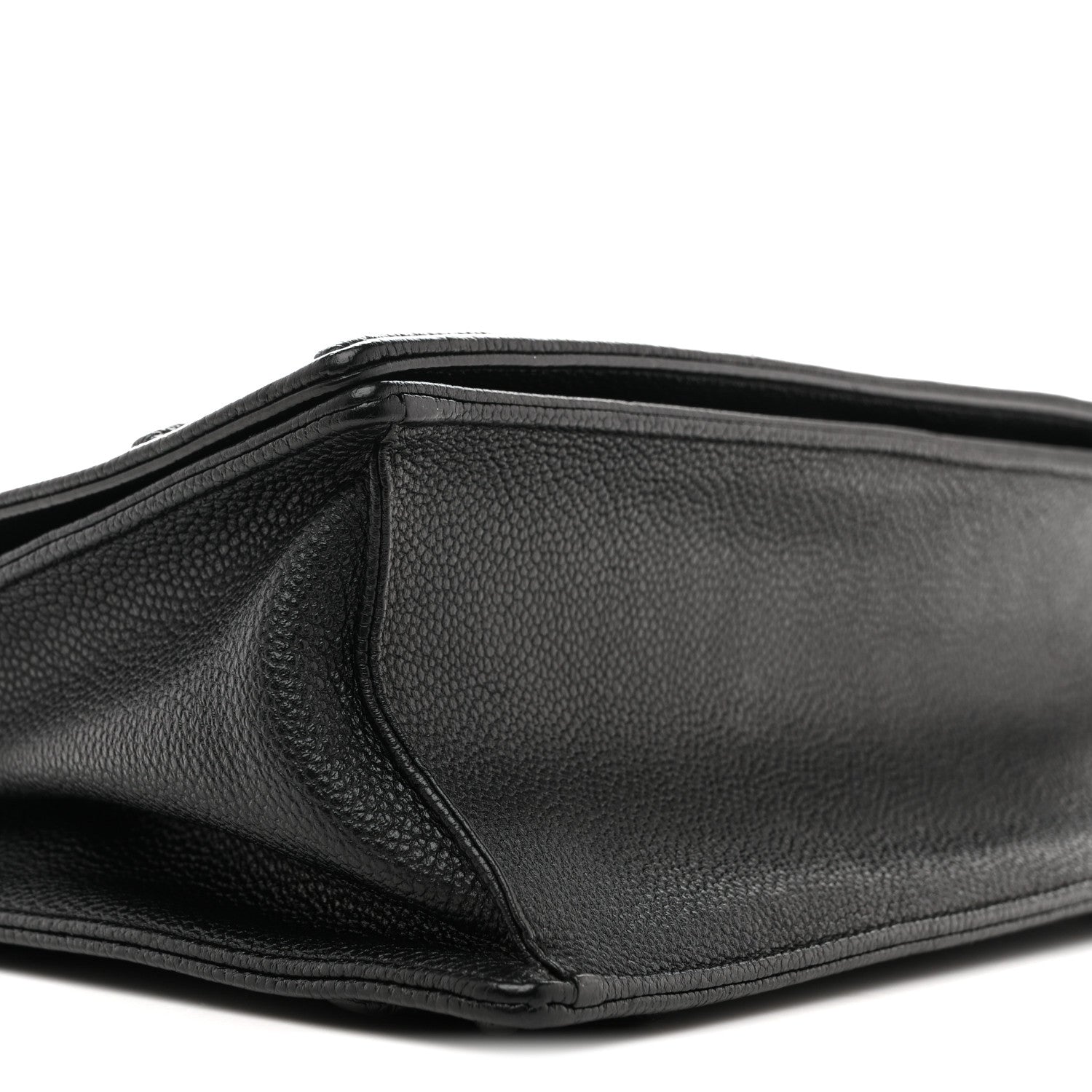 Grained Calfskin Medium Diorama Flap Bag Black