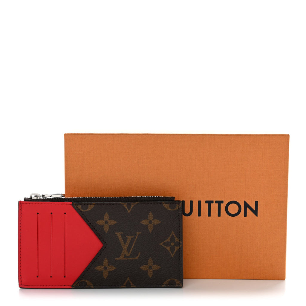 Monogram Calfskin Coin  Holder Red