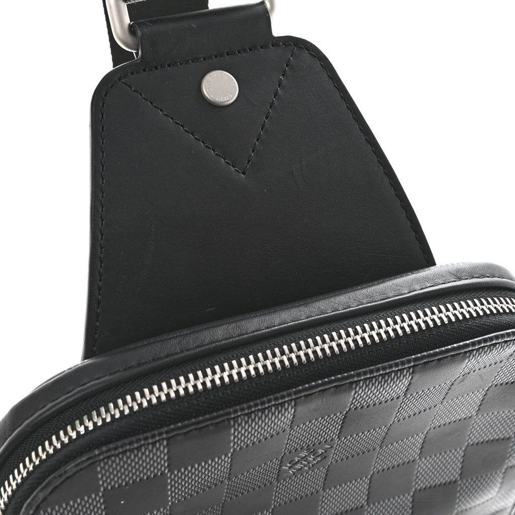 Damier Graphite Avenue Sling Bag Onyx Silver