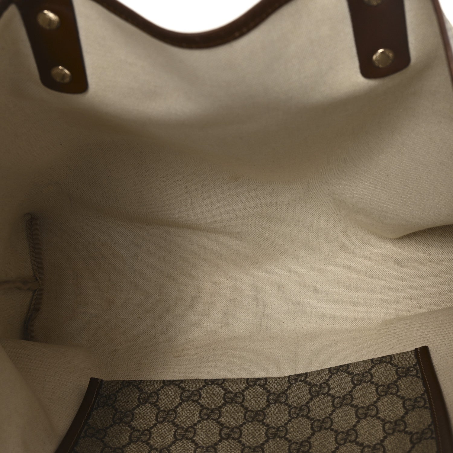 GG Plus Monogram Medium Signature Web Loop Tote Brown