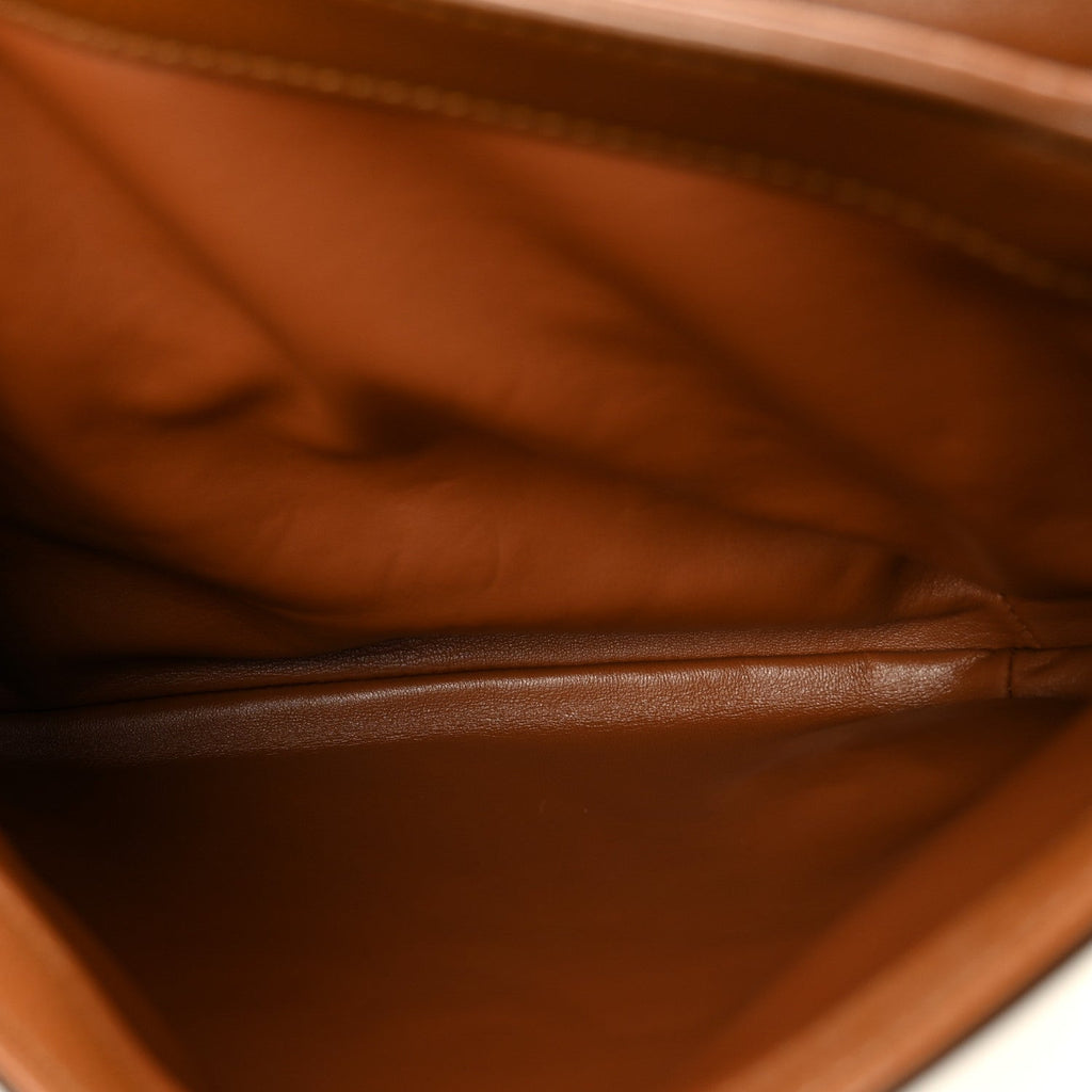 Roxy Calfskin Web Medium Blondie Shoulder Flap Bag Cuir