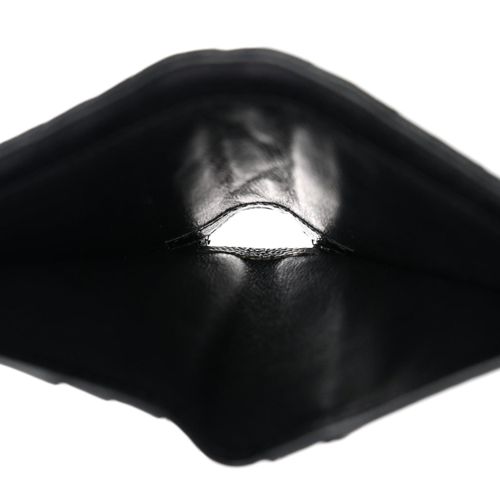 Grain De Poudre Matelasse Chevron Monogram Zipped Two-Part Wallet Black