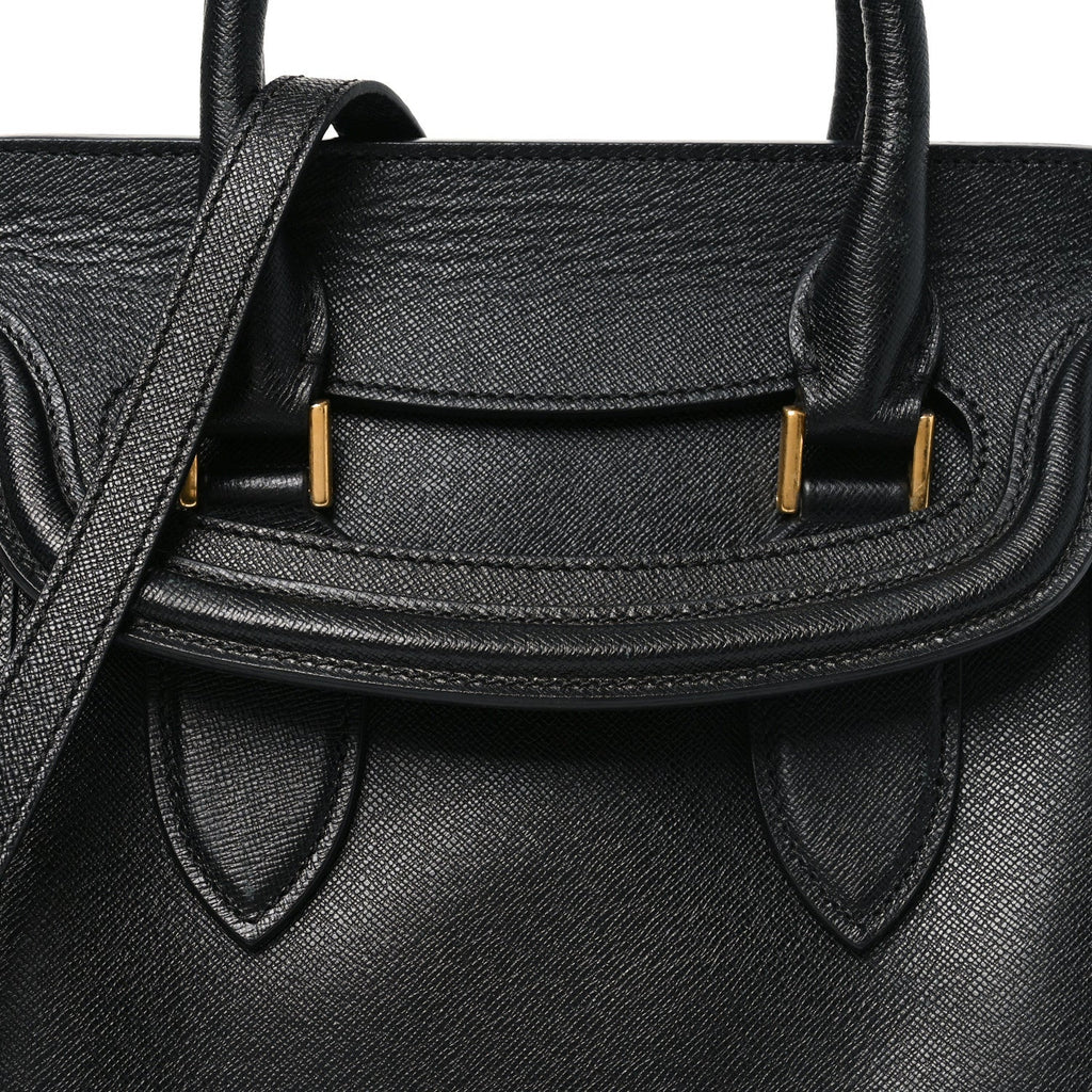 Grained Calfskin Large Heroine Black