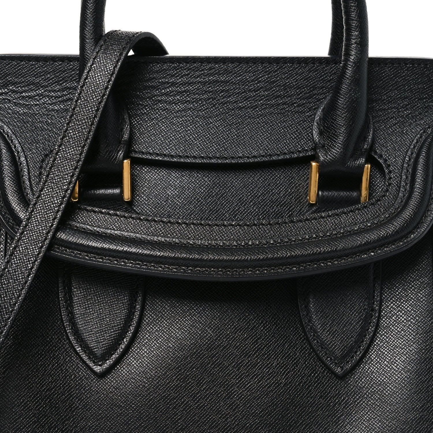 Grained Calfskin Large Heroine Black