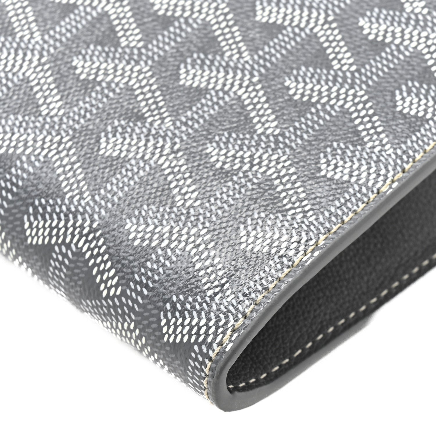 Goyardine Calfskin Chypre Wallet Pouch Grey