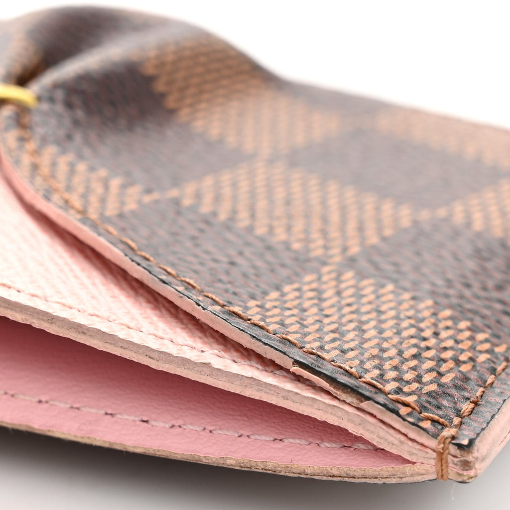 Damier Ebene Caissa  Holder Rose Ballerine