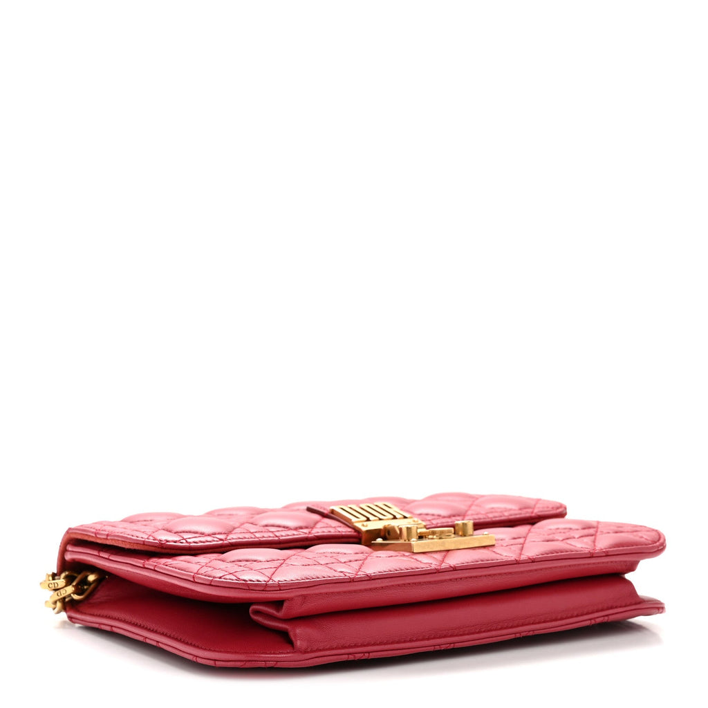 Lambskin Cannage Large Dioraddict Flap Red