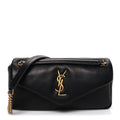 Plunged Lambskin Calypso Black