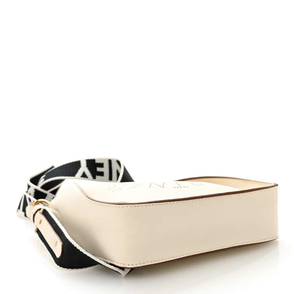 Eco Alter Nappa Perforated Logo Tiny Crossbody White